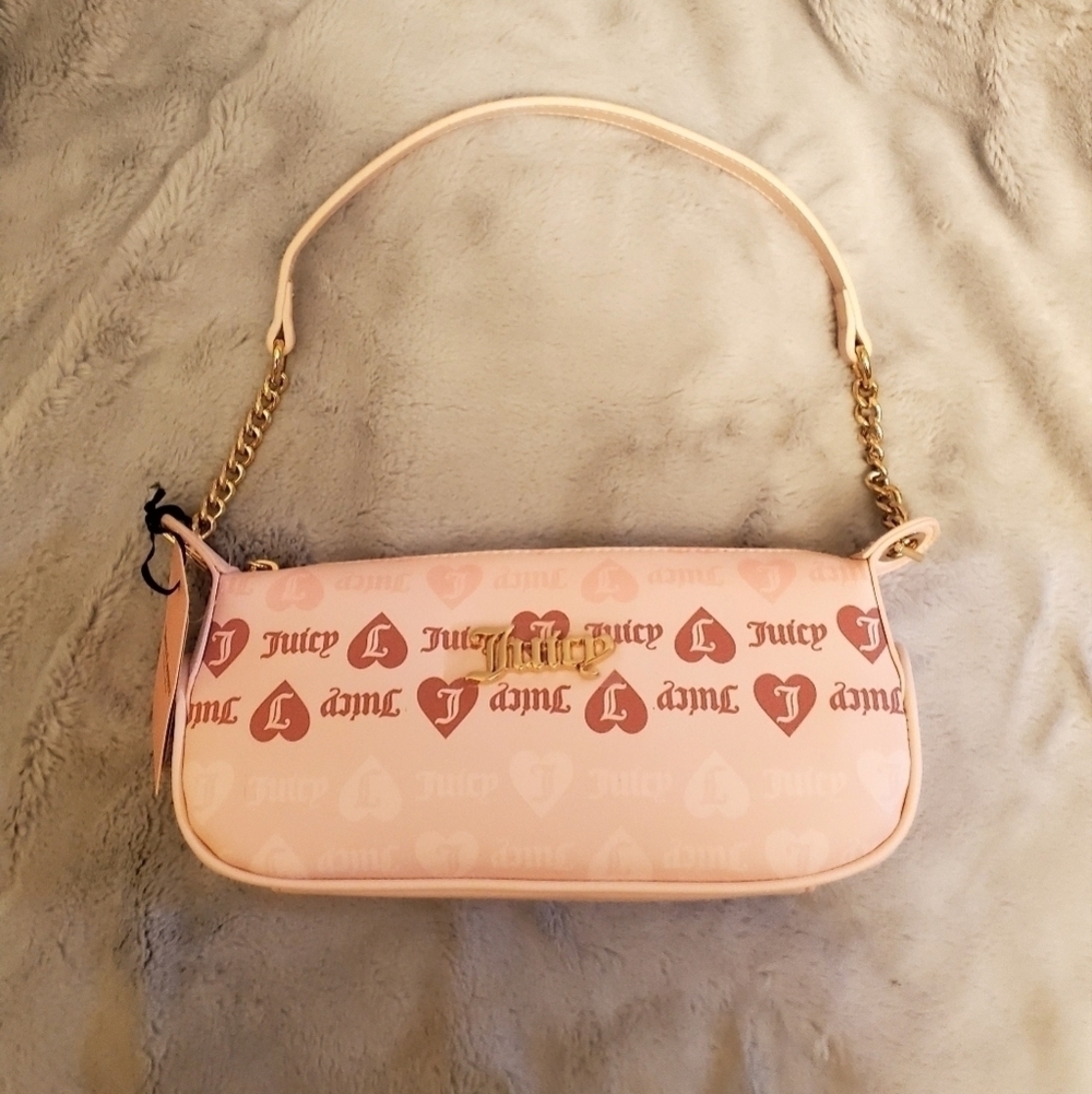Juicy Couture Small Pink Heart Valentines Day Y2K Style Shoulder Bag NWT